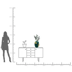 KARE Chameleon Jack Fruktvase, grønn/gull, polyresin