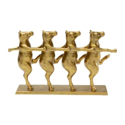 KARE Dancing Cows dekorativ figur, gullfarget, polyresin, H 23 cm
