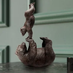 KARE dekorativ figur Artistic Bears Handstand, polyresin, brun