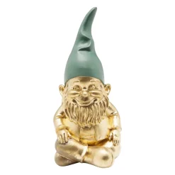KARE dekorativ figur dverg Sittende, grønn/gullfarget, polyresin