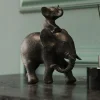 KARE dekorativ figur Elephant Dumbo Uno, polyresin, brun, H 19 cm