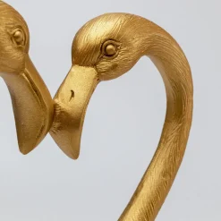 KARE dekorativ figur Flamingo Love, gullfarget, høyde 39 cm