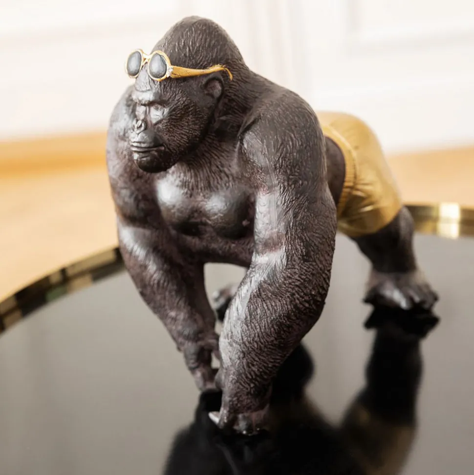 KARE dekorativ figur Monkey Beach, høyde 20 cm, svart polyresin