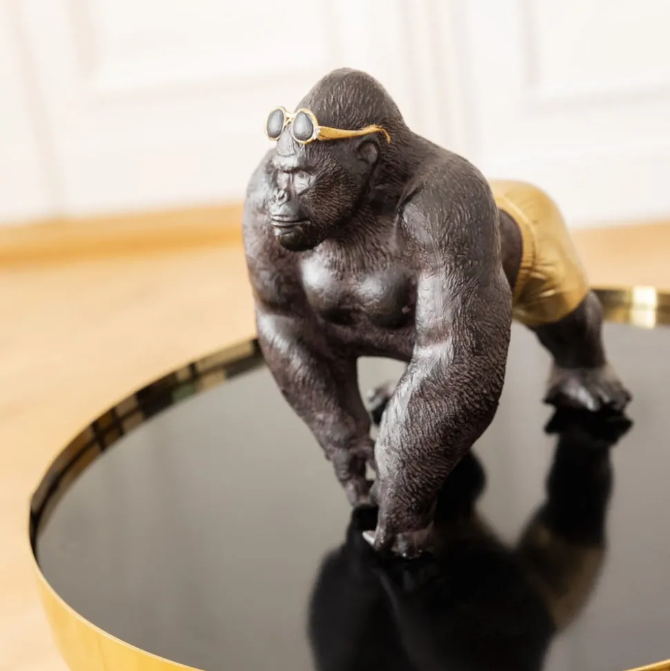 KARE dekorativ figur Monkey Beach, høyde 20 cm, svart polyresin