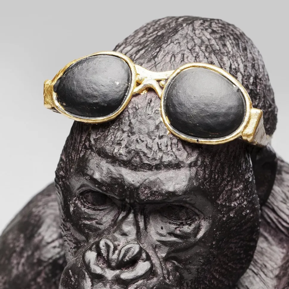 KARE dekorativ figur Monkey Beach, høyde 20 cm, svart polyresin