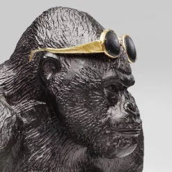 KARE dekorativ figur Monkey Beach, høyde 20 cm, svart polyresin