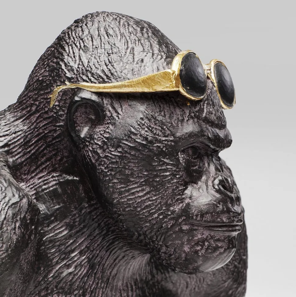 KARE dekorativ figur Monkey Beach, høyde 20 cm, svart polyresin