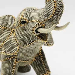 KARE dekorativ figur Walking Elephant Pearls, høyde 24 cm, grå