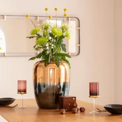 KARE dekorativ vase Lizy Shine Multi, høyde 41 cm, håndlaget glass