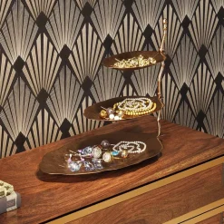 KARE Etagere Leaf, aluminium, messingbelagt, h 46 cm