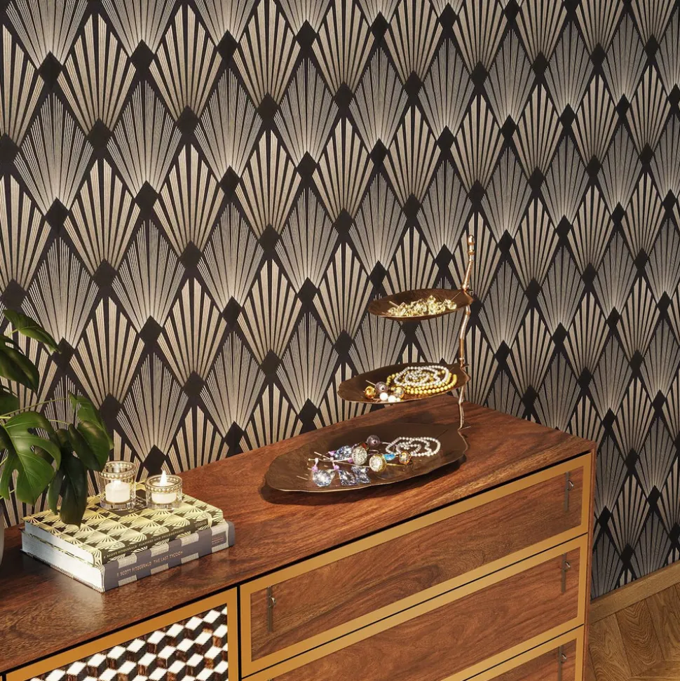 KARE Etagere Leaf, aluminium, messingbelagt, h 46 cm