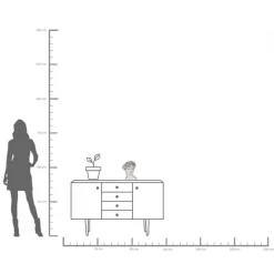 KARE Favola Lady-vase, høyde 25 cm, keramikk, svart/hvit