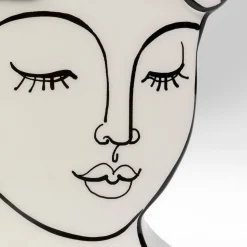 KARE Favola Lady-vase, høyde 25 cm, keramikk, svart/hvit