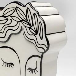 KARE Favola Lady-vase, høyde 25 cm, keramikk, svart/hvit