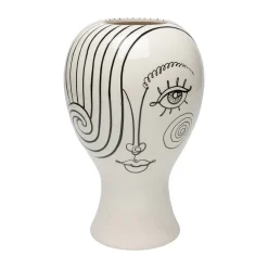 KARE Favola Lady-vase, høyde 30 cm, keramikk, svart/hvit