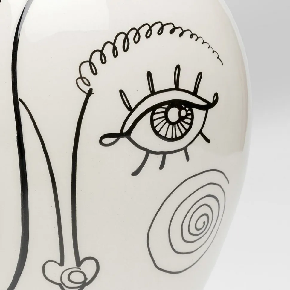 KARE Favola Lady-vase, høyde 30 cm, keramikk, svart/hvit