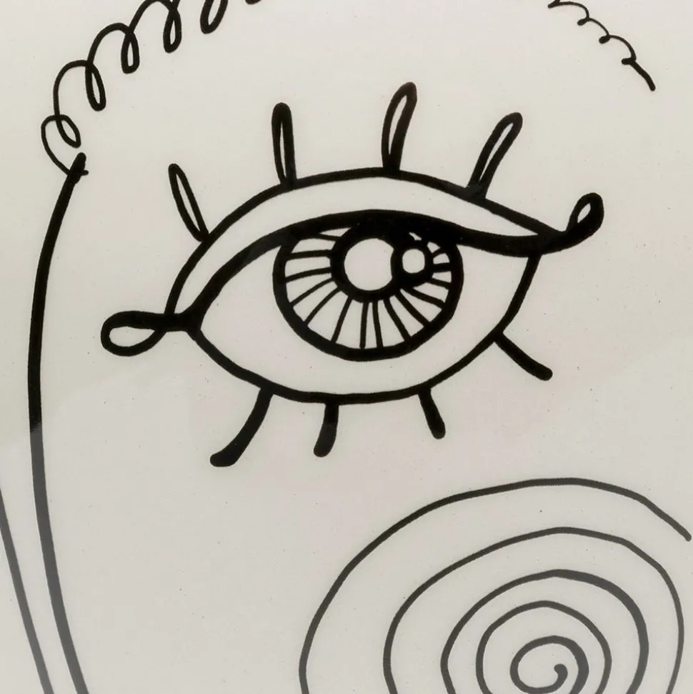 KARE Favola Lady-vase, høyde 30 cm, keramikk, svart/hvit