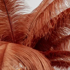 KARE Feather Palm gulvlampe med fjær, rustrød