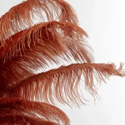 KARE Feather Palm gulvlampe med fjær, rustrød