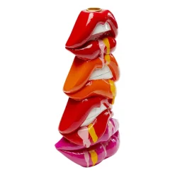 KARE Lysestake Lips, høyde 30 cm, polyresin, rød