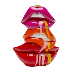 KARE Lysestake Lips, høyde 20 cm, polyresin, rød
