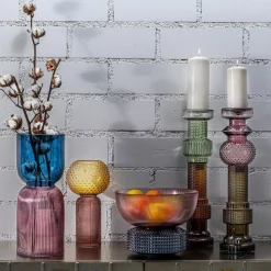 KARE Marvelous Duo-vase, høyde 31 cm, glass, gul, lilla