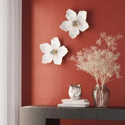 KARE Orkidé veggobjekt, polyresin, 24 x 25 cm, hvit