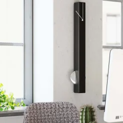 KARE Pendelveggklokke, aluminium, svart