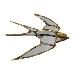 KARE Swallow Mirror veggobjekt, polyresin, glass, gull