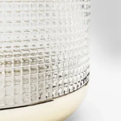 KARE Vase LA Noble, høyde 18 cm, glass, gull/klar, håndlaget