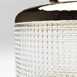 KARE Vase LA Noble, høyde 18 cm, glass, gull/klar, håndlaget