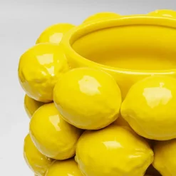 KARE Vase Lemon Juice, høyde 43 cm, Ø 26 cm, porselen, gul