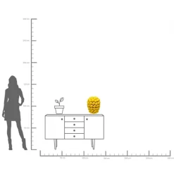 KARE Vase Lemon Juice, høyde 40 cm, Ø 31 cm, porselen, gul