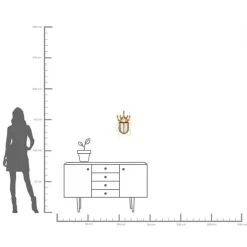 KARE veggobjekt Beetle Mirror, polyresin, glass, gull