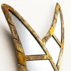 KARE veggobjekt Hummingbird Mirror, polyresin, glass, gull