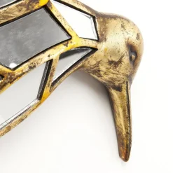 KARE veggobjekt Hummingbird Mirror, polyresin, glass, gull