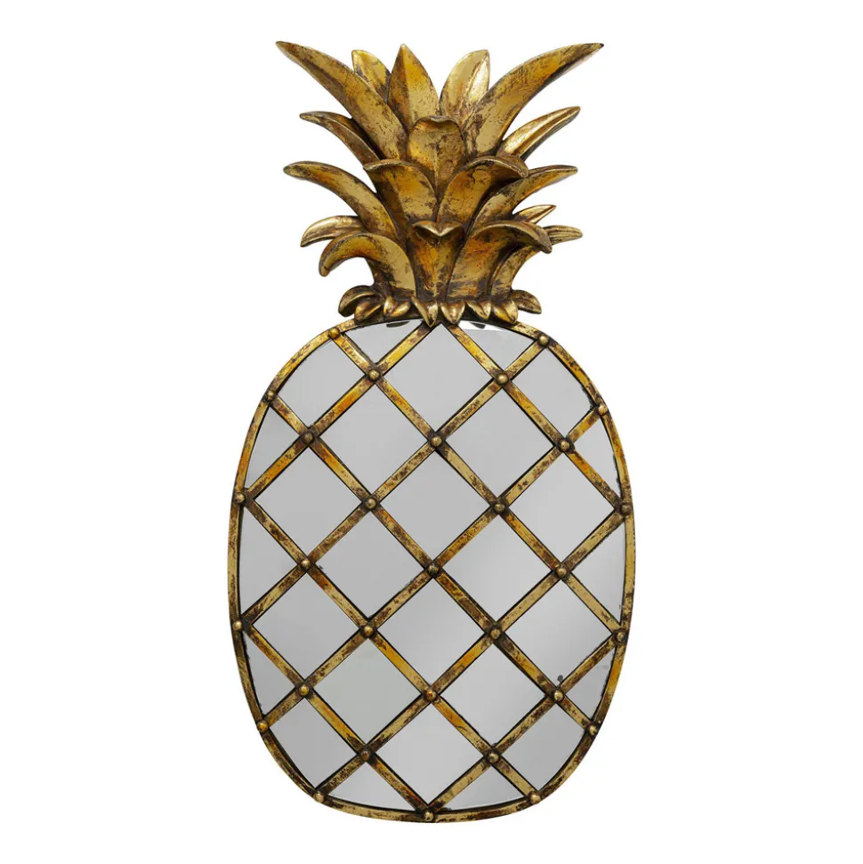 KARE veggobjekt Pina Mirror, polyresin, glass, 50 cm, gull