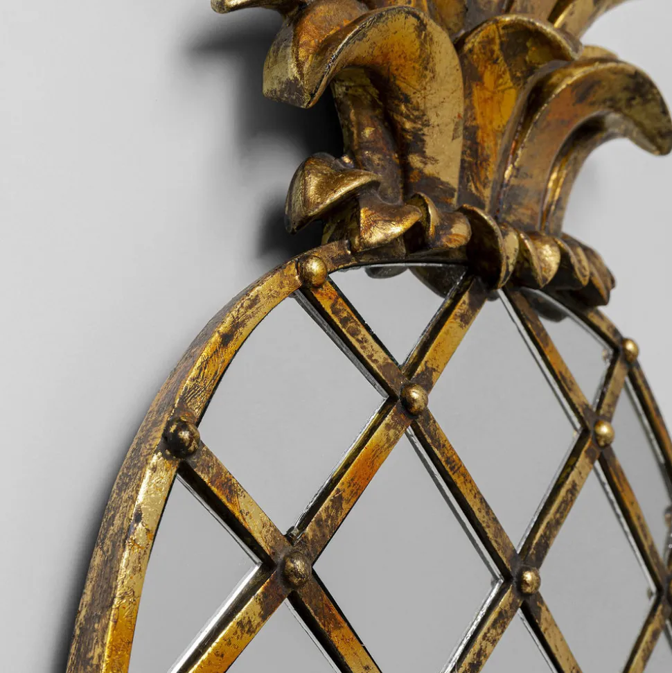 KARE veggobjekt Pina Mirror, polyresin, glass, 50 cm, gull