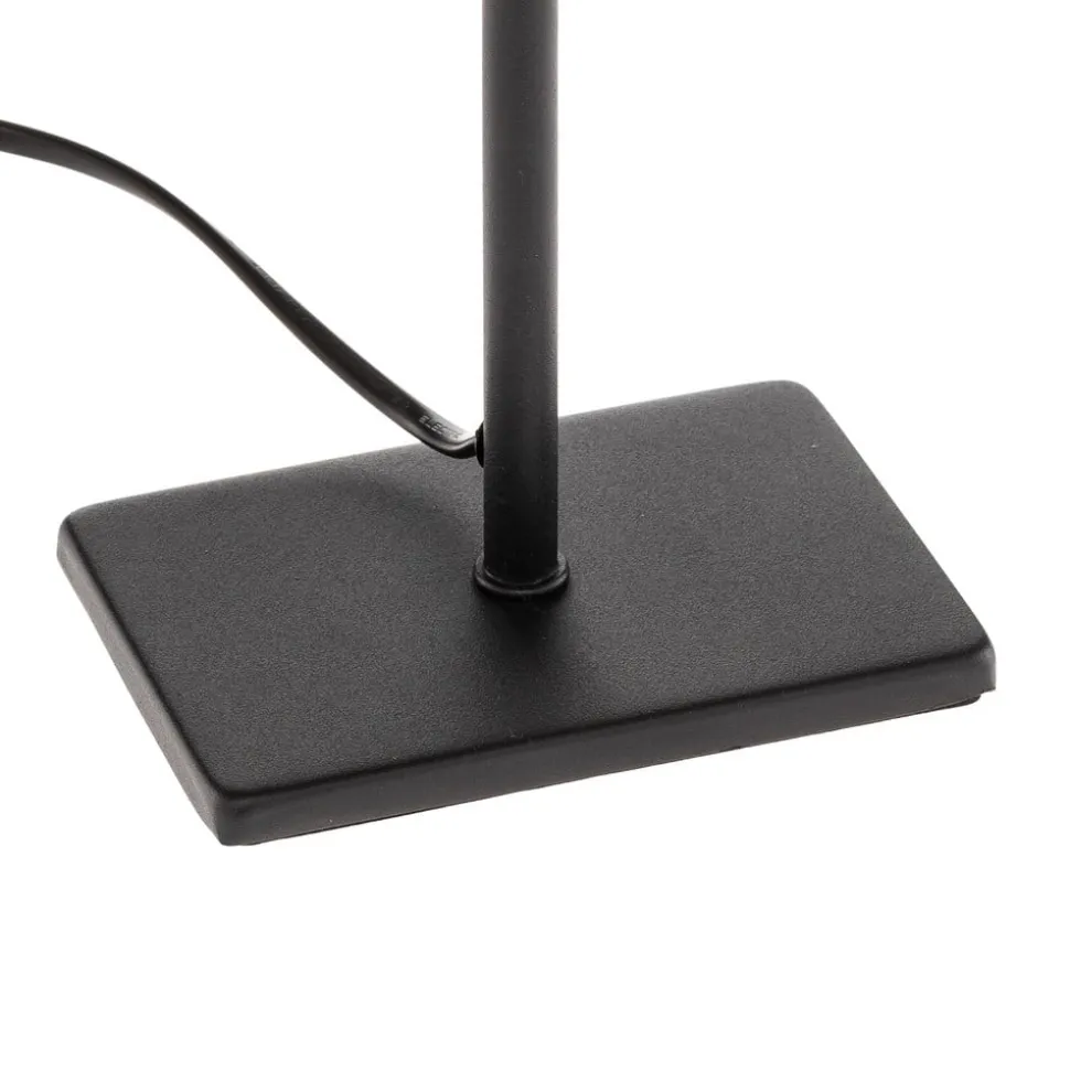 Kate-bordlampe med stoffskjerm, svart/gull