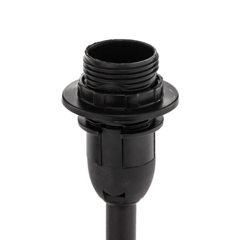 Kate-bordlampe med stoffskjerm, svart/gull