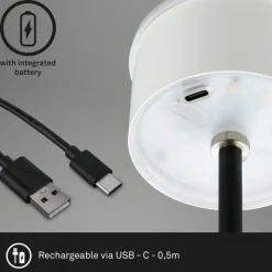 Kiki LED-bordlampe, svart, IP44, 3000 K, RGBW