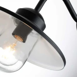 Klampenborg utendørs vegglampe, svart, bevegelsessensor