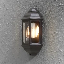 Klassisk utendørs CAGLIARI I vegglampe i svart