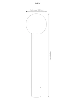 Klassisk veilampe Kekoa i stål