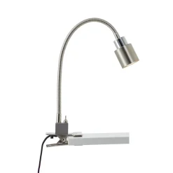 Klemmebordlampe Andres fleksibel hals nikkel