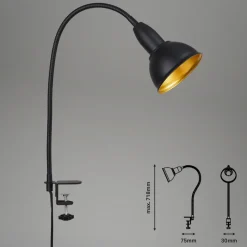 Klemmelampe Hygge Comfort light Retro, svart