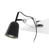 Klemmelampe Studio, svart/krem