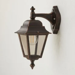 Kobberfarget utendørs vegglampe Toulouse, pendellampe