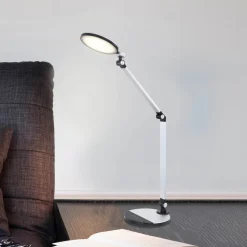 Konsti LED-bordlampe, høyde 90 cm, svart/sølvfarget, CCT