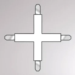 Krysskobling for Volare 2-fase skinne, hvit